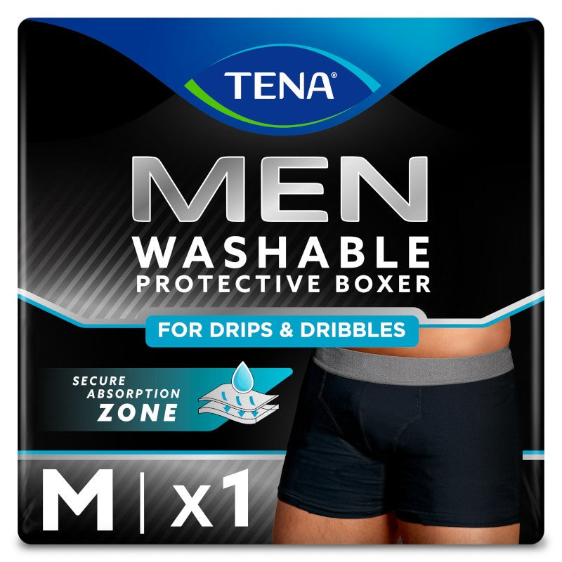 TENA Men Boxer Lavable Boxer Negro M-1