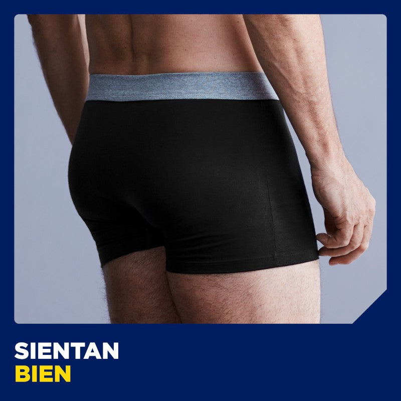 TENA Men Boxer Lavable Boxer Negro M-3