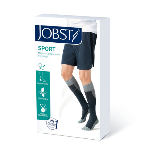 JOBSTSPORT Chaussettes Noir/Gris Taille M 15-20 mmHg 1 paire