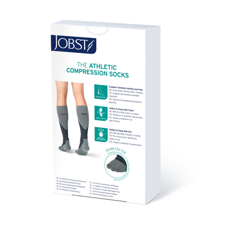 JOBSTSPORT Chaussettes Noir/Gris Taille M 15-20 mmHg 1 paire