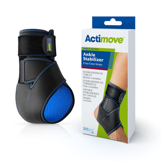 Actimove Tobillera Estabilizadora con Bandas Cruzadas Color Negro Talla Universal-1