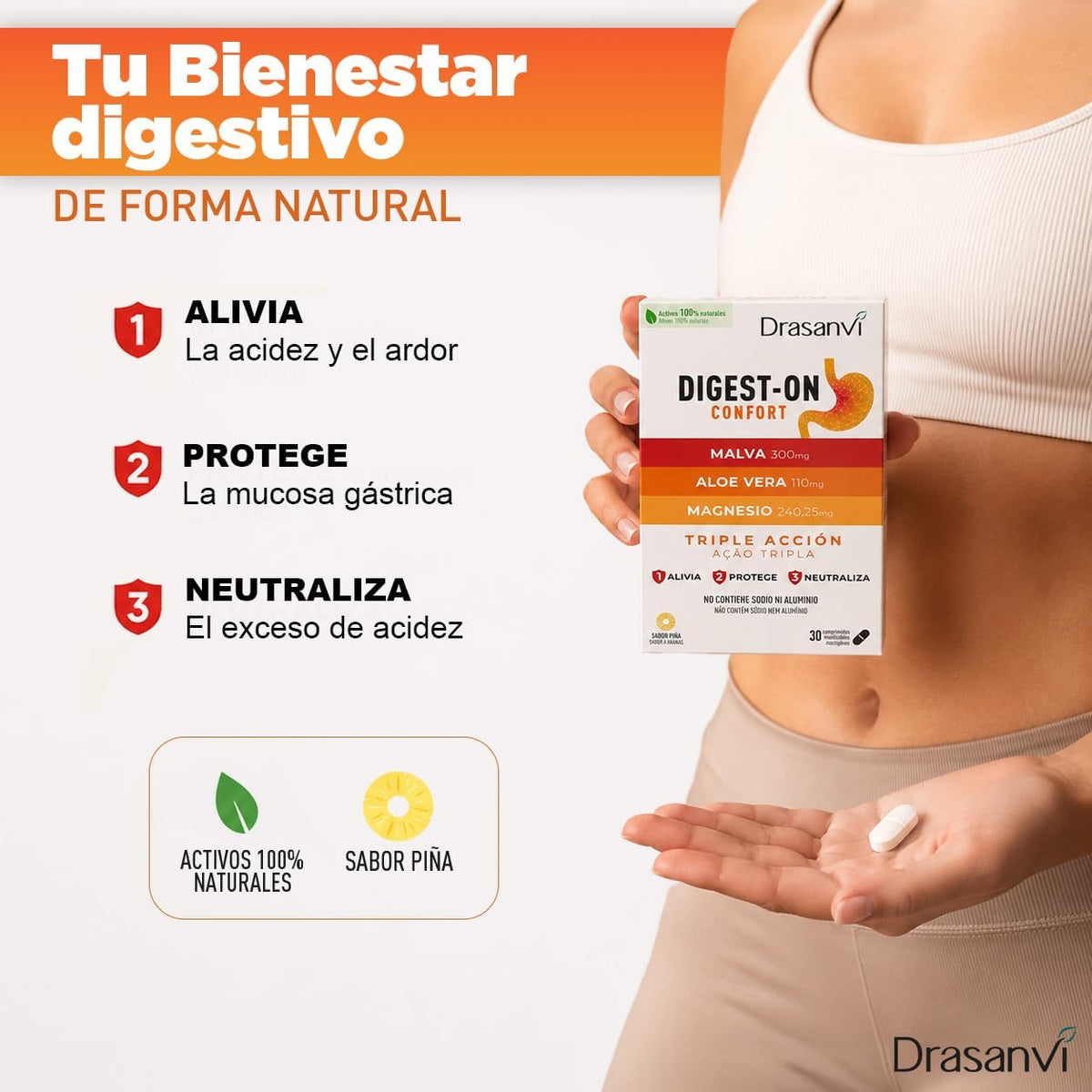 Drasanvi Digest-On Confort 30 comprimidos masticables