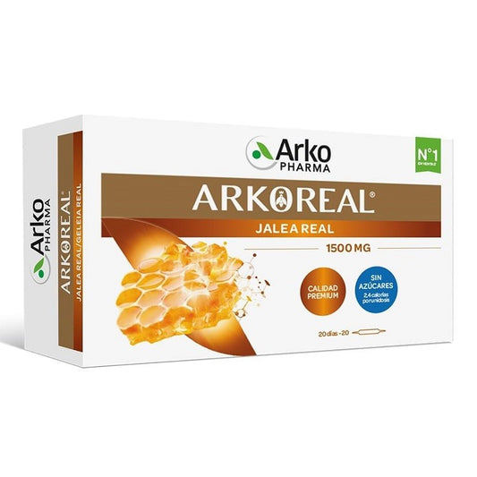 ARKOREAL Jalea Real 1500mg Sin Azúcar 20 ampollas-1