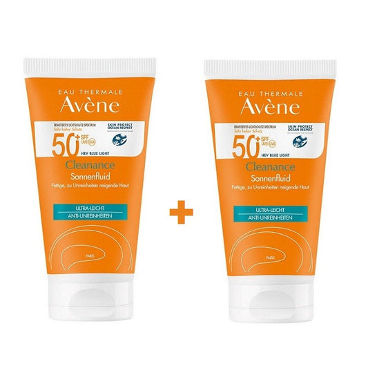 AVÈNE Cleanance Crème Solaire Visage SPF50+ DUPLO 2x50ml