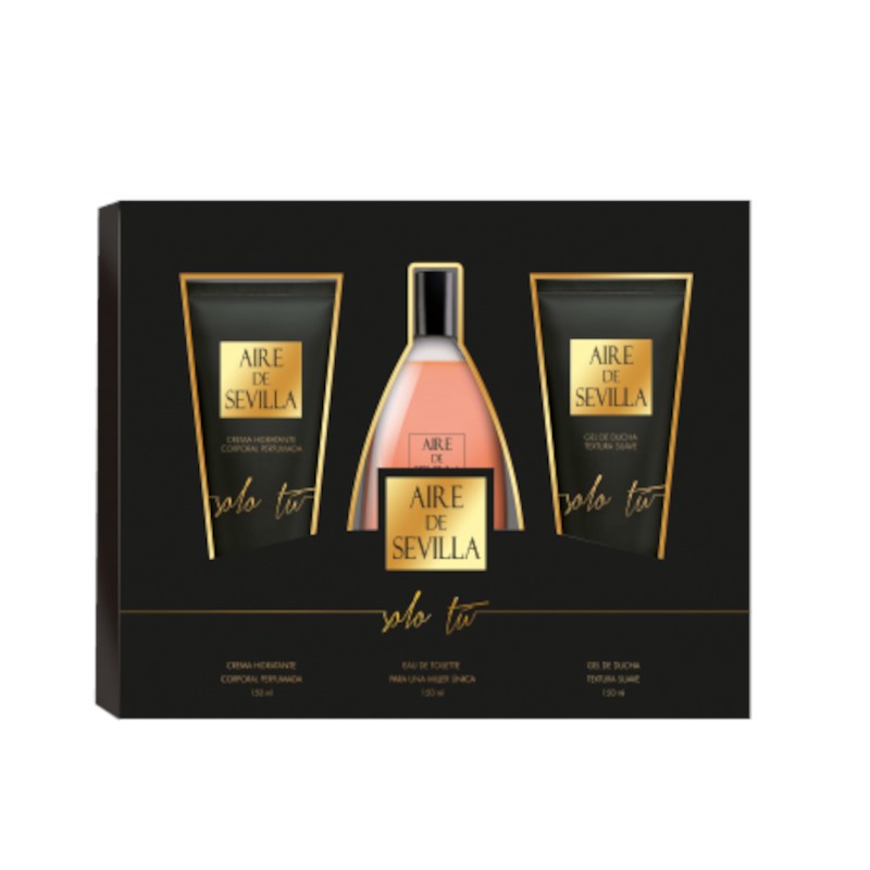 Aire Sevilla Solo Tu Estuche EDT 150 ml + Hidratante Corporal 150 ml + Gel de Ducha 150 ml-1