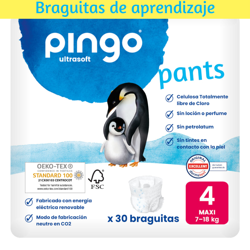 Pingo Pañales-Braguitas Ecológicos Talla 4 30 uds-2
