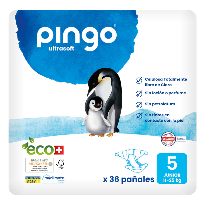 Pingo Pañales Ecológicos Talla 5 Junior 36 uds-2