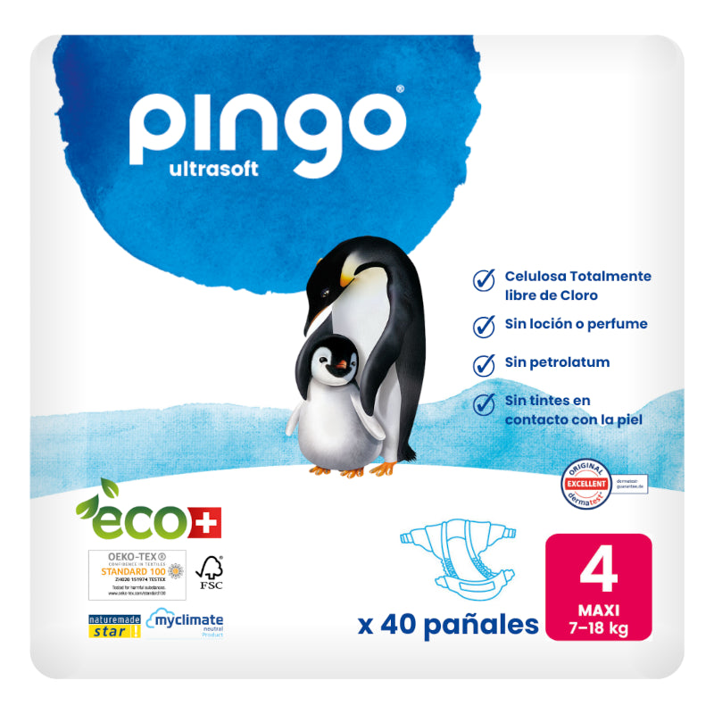 Pingo Pañales Ecológicos Talla 4 Maxi 40 uds-2
