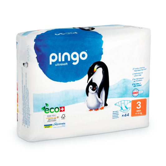 Pingo Pañales Ecológicos Talla 3 Midi 44 uds-1