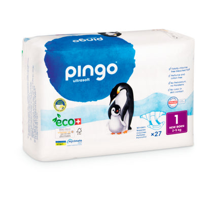 Pingo Pañales Ecológicos New Born Talla 1 27 uds-1