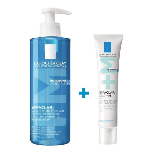 EFFACLAR Gel Nettoyant Purifiant +M (400ml) + Effaclar Duo +M (40ml)