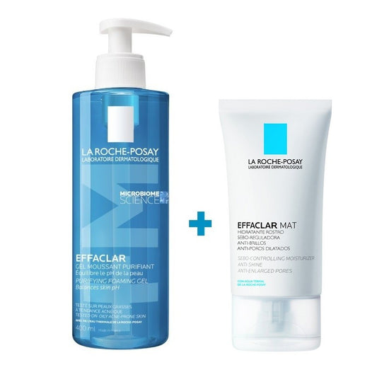 EFFACLAR Gel Limpiador Purificante +M (400ml) + Effaclar Mat Crema Matificante 40ml-1