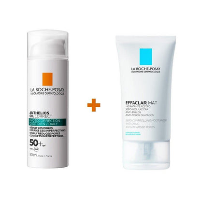 ANTHELIOS Oil Correct Gel-Crema (SPF50+) + Effaclar Mat Crema Matificante 40ml-1
