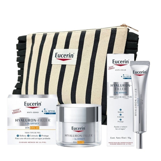 EUCERIN Hyaluron-Filler Día SPF30 (50ml) + Contorno de Ojos SPF15 (15ml) + NECESER DE REGALO-1