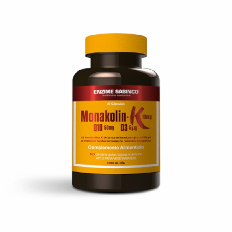 Enzime - Sabinco Monakolin K+Q10+D3 30 Cápsulas-1