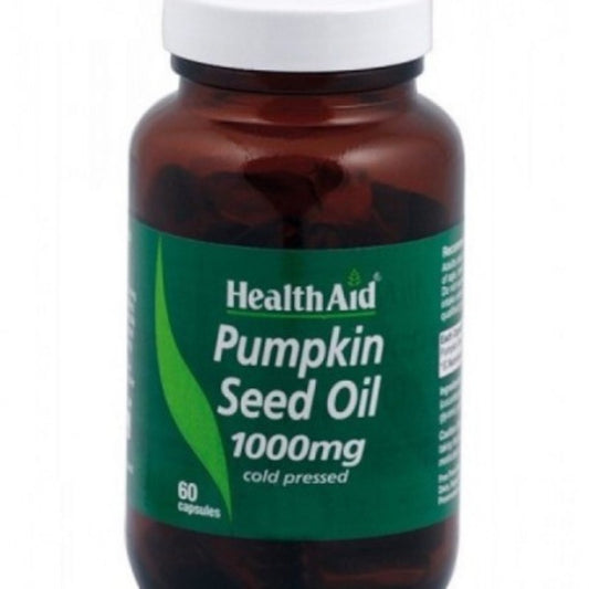 Health Aid Aceite de semilla de Calabaza 60 Cápsulas 1000 mg-1