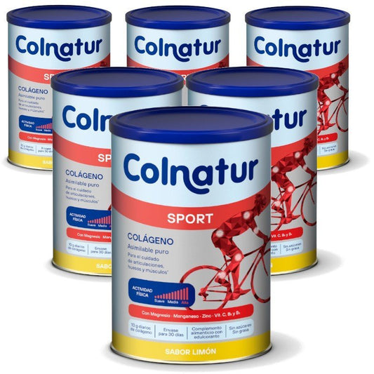 COLNATUR Sport Limón Colágeno Soluble PACK 6x345g-1