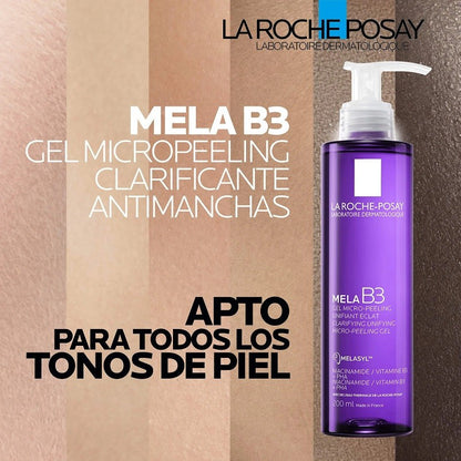 LA ROCHE POSAY Mela B3 Gel Limpiador Facial Exfoliante Antimanchas 200ml-5
