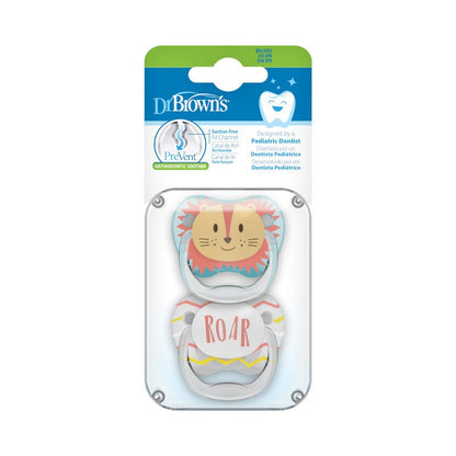 Dr Brown's 2XChupete Prevent León 0-6 Meses, Silicona-2