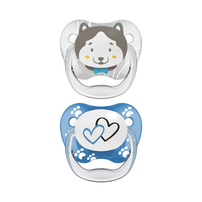 Dr Brown's 2XChupete Prevent 6-18 Meses, Silicona Azul-1