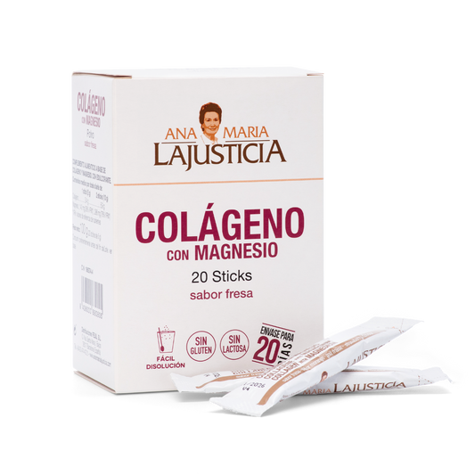 ANA MARÍA LAJUSTICIA Collagène avec Magnésium 20 Sticks Goût Fraise