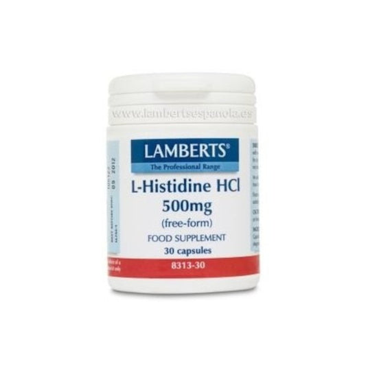 Lamberts L-Histidina HCl 500 mg 30 Cápsulas-1