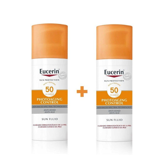 EUCERIN Sun Fluido Anti-Edad Photoaging Control SPF50 DUPLO 2x50ml-1