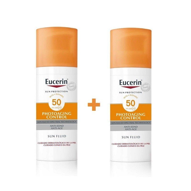 EUCERIN Sun Fluido Anti-Edad Photoaging Control SPF50 DUPLO 2x50ml-1