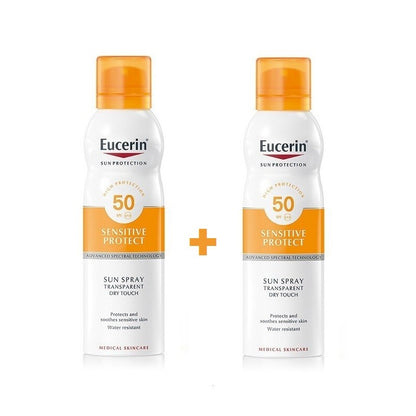 EUCERIN Spray Solar Transparente Toque Seco SPF 50+ DUPLO 2x200ml-1
