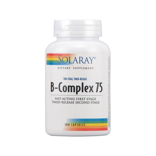Solaray B-Complex Acción Retardada 75 mg 100 Cápsulas-1