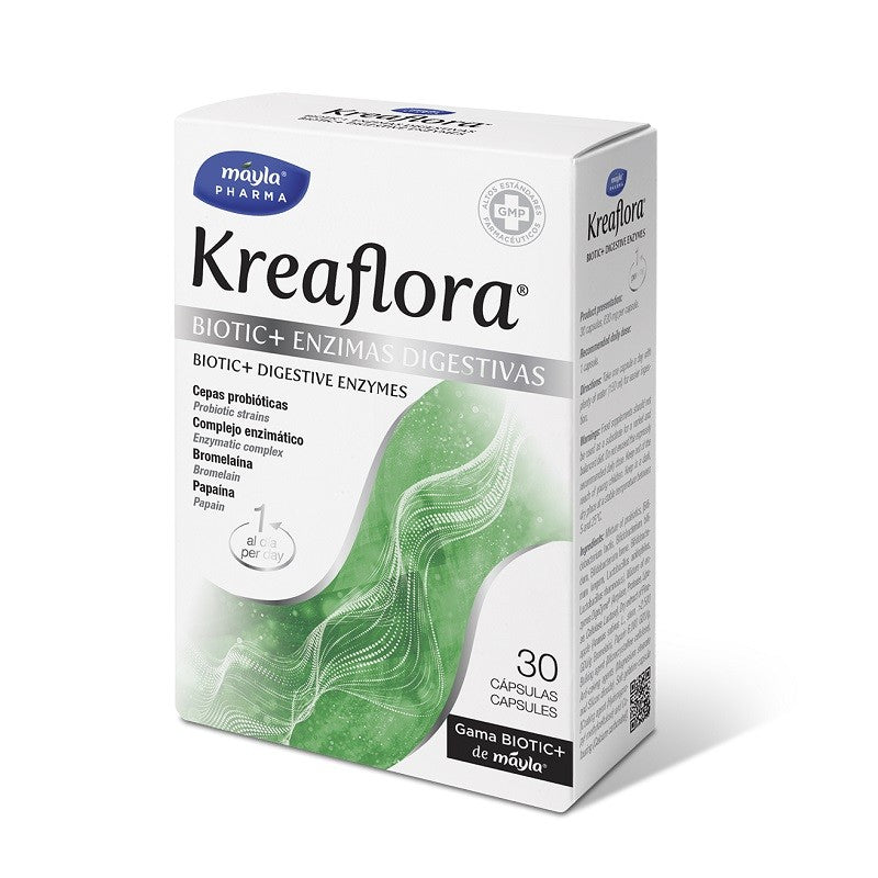 Kreaflora Biotic+ Enzimas Digestivas 30 cápsulas Mayla Pharma-1