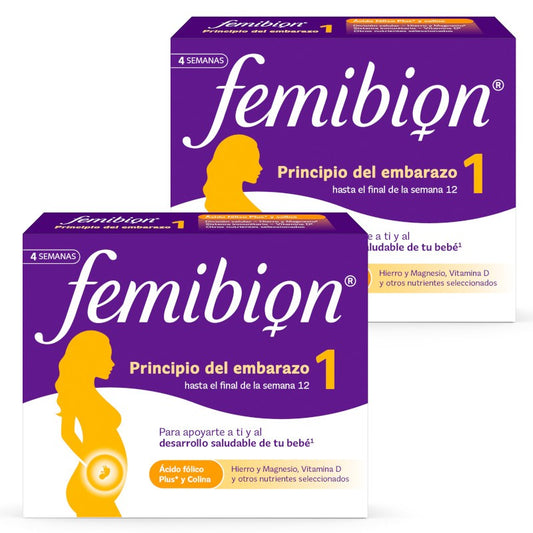 FEMIBION 1 Principio del Embarazo Duplo 2x28 Comprimidos (8 semanas)-1