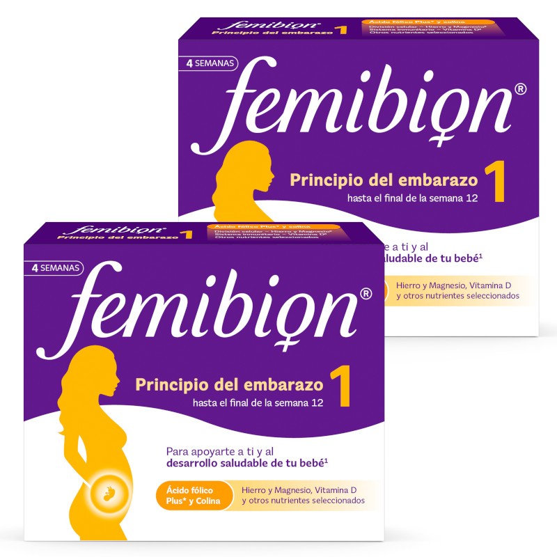FEMIBION 1 Principio del Embarazo Duplo 2x28 Comprimidos (8 semanas)-1