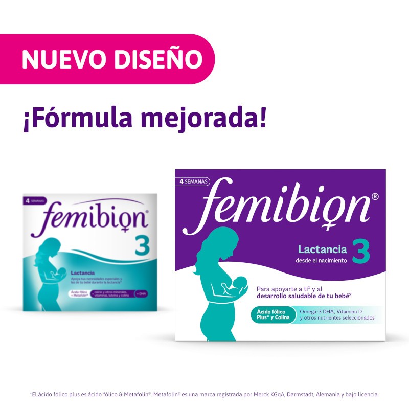 FEMIBION 3 Lactancia Duplo 2x 28 Comprimidos + 28 Cápsulas (8 semanas)-3
