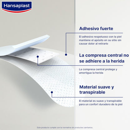 Hansaplast Sensitive XXL 10 x 8cm 5 apósitos-4