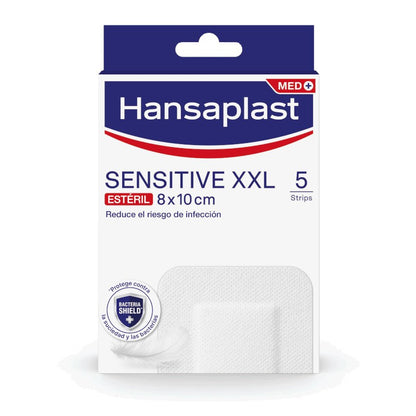 Hansaplast Sensitive XXL 10 x 8cm 5 apósitos-1