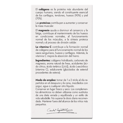 Ana María Lajusticia Collagène Magnésium Vitamine C Saveur Fraise 20 Sticks