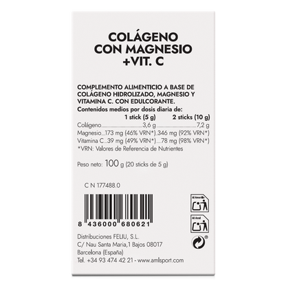 Ana María Lajusticia Collagène Magnésium Vitamine C Saveur Fraise 20 Sticks