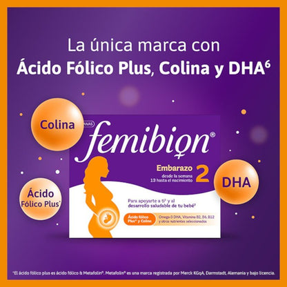 FEMIBION 2 Embarazo Duplo 2x 28 Comprimidos + 28 Cápsulas (8 semanas)-5