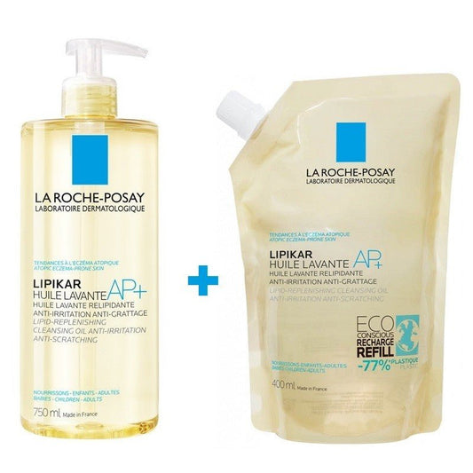 LIPIKAR Aceite Limpiador AP+ (750ml) + Eco Recarga 400ml-1