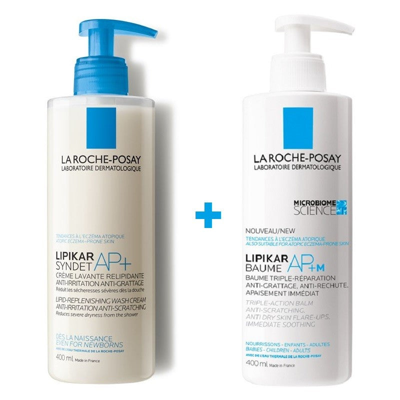 LIPIKAR Syndet AP+ Gel Crema 400ml + Baume AP+M Bálsamo Emoliente 400ml-1