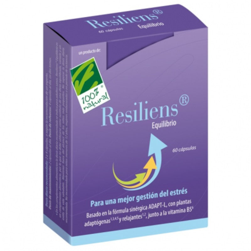 100% Natural Resiliens Equilibrio 60 Cápsulas-1