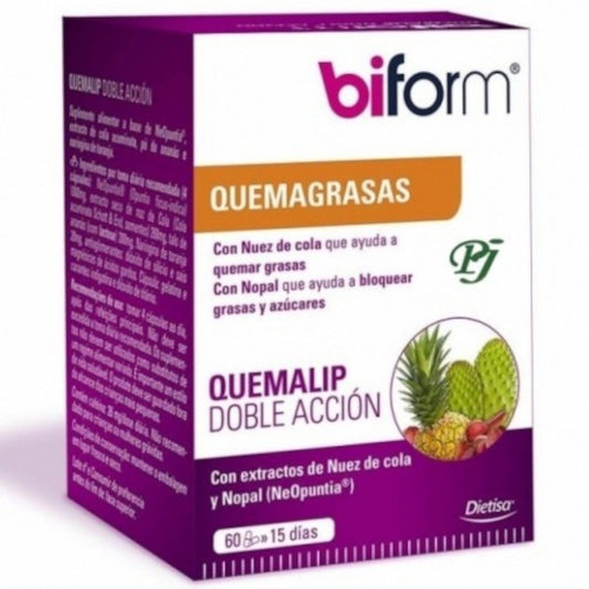Dietisa Biform Quemalip Doble Acción Quemagrasas 60 Cápsulas-1