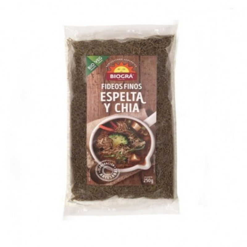 Biogra Fideos Finos de Espelta 250 g-1