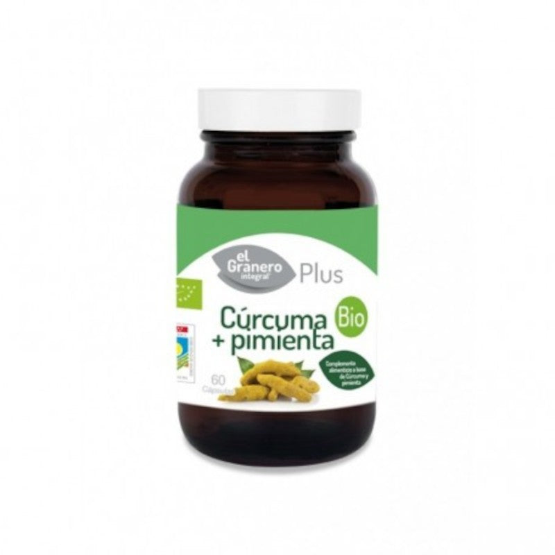 El Granero Integral Cúrcuma + Pimienta Bio 440 mg 60 Cápsulas-1