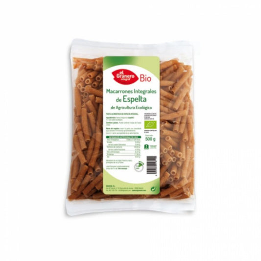 El Granero Integral Macarrones Espelta Integral Bio 500 g-1