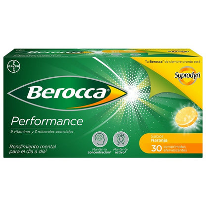 BEROCCA Performance Naranja 30 Comprimidos Efervescentes-1