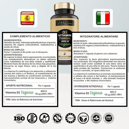 Vittalogy Vitamina D3 Premium Vegan 2x90 Cápsulas【PACK AHORRO】-5