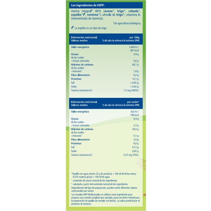 HIPP Porridge Multigrains Complet Bio +6 mois 400gr