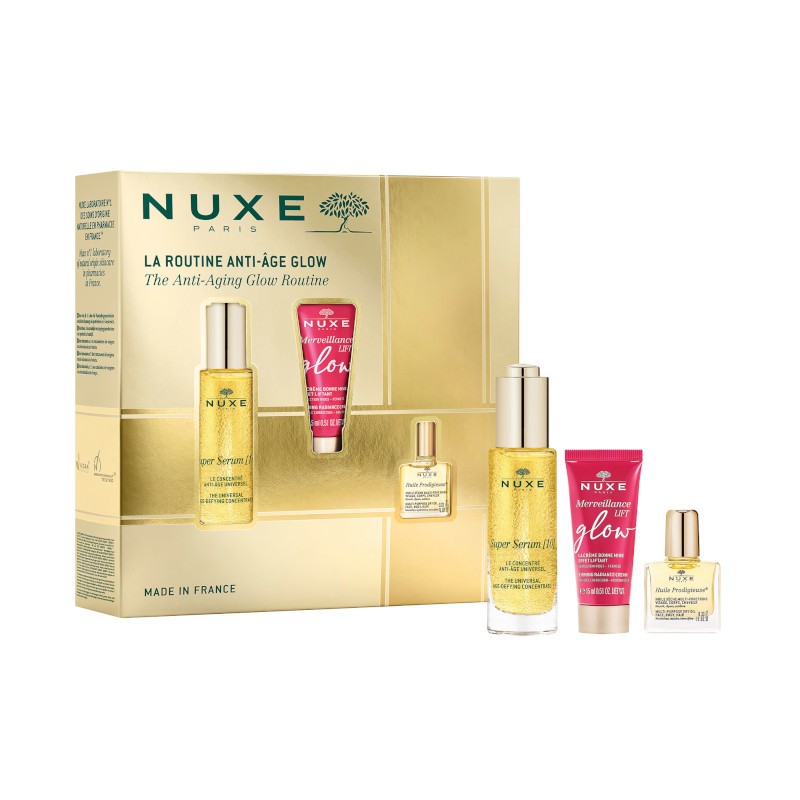 Nuxe Rutina Antiedad Glow: Super Serum [10] 30ml + Merveillance Lift Glow 15ml + Huile Prodigieuse 10ml-2